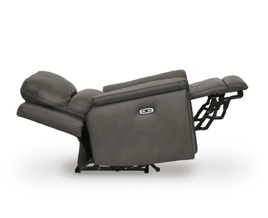 Leather combo recliner