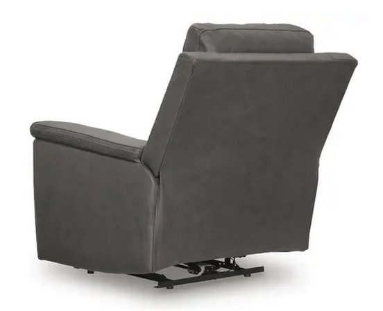 Leather combo recliner