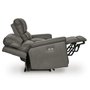 Leather combo reclining loveseat