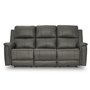 Leather combo reclining sofa