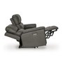 Leather combo reclining sofa