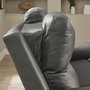 Leather combo reclining sofa