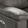 Leather combo reclining sectional