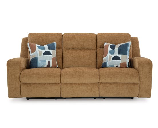 Fabric reclining sofa
