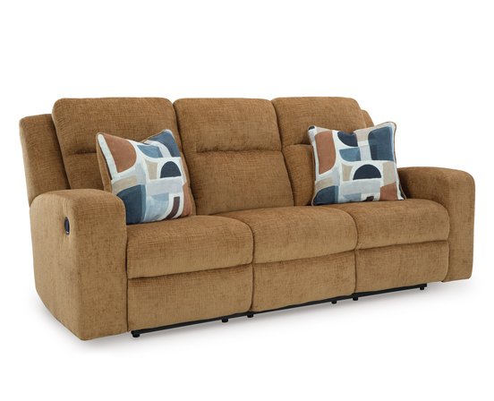 Fabric reclining sofa