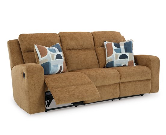 Fabric reclining sofa