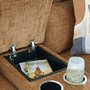 Fabric reclining loveseat