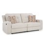Fabric reclining condo sofa