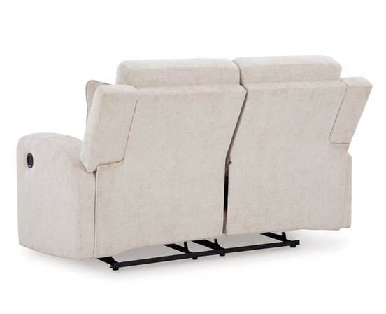 Fabric reclining loveseat