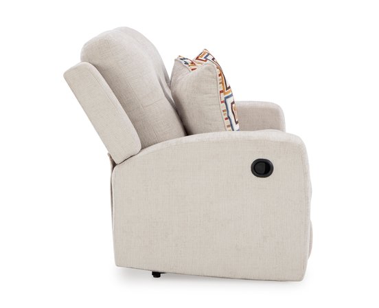 Fabric reclining loveseat