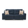 Fabric reclining condo sofa