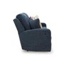 Fabric reclining condo sofa