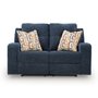Fabric reclining loveseat