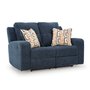 Fabric reclining loveseat
