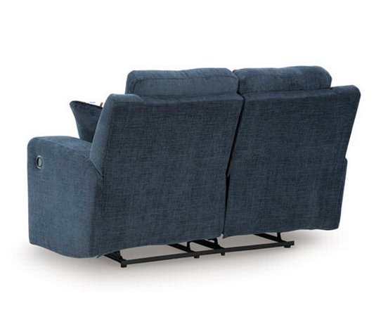 Fabric reclining loveseat
