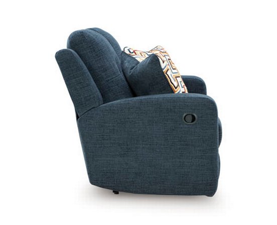 Fabric reclining loveseat