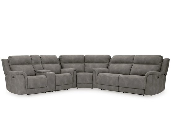 Fabric reclining sectional