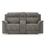 Fabric reclining loveseat