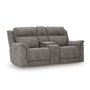 Fabric reclining loveseat