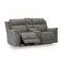 Fabric reclining loveseat