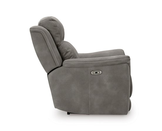 Fabric reclining loveseat