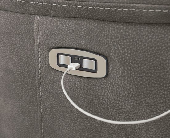 Fabric reclining loveseat