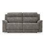 Fabric reclining condo sofa