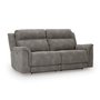 Fabric reclining condo sofa