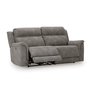 Fabric reclining condo sofa