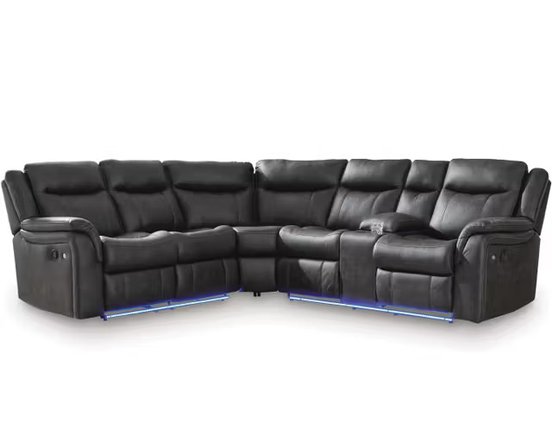 Fabric reclining sectional