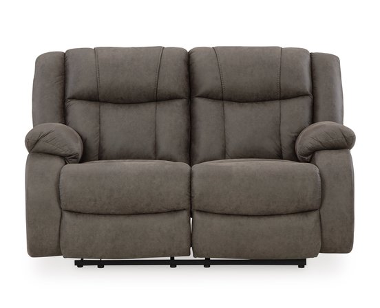 Fabric reclining loveseat