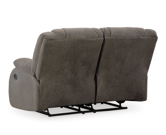 Fabric reclining loveseat