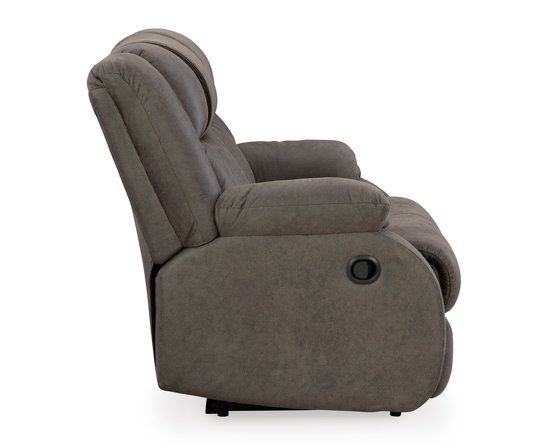 Fabric reclining loveseat