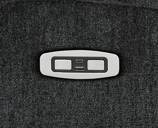 Fabric reclining sofa
