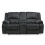 Fabric reclining loveseat