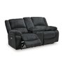 Fabric reclining loveseat
