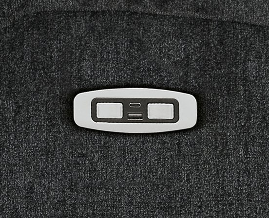Fabric reclining loveseat