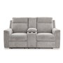 Fabric reclining loveseat