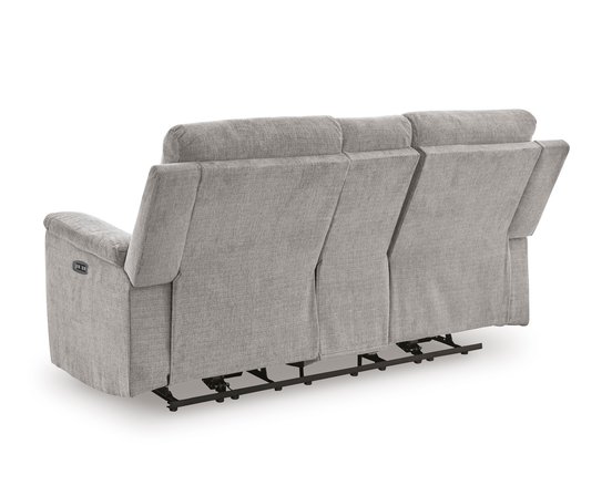 Fabric reclining loveseat