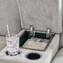 Fabric reclining loveseat