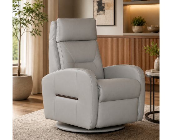 Medium Power Reclining Leather armchair by Fornirama