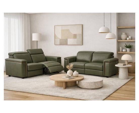 Leather Reclining Sofa condo  by Fornirama