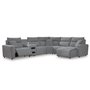 Reclining fabric sectional sofa