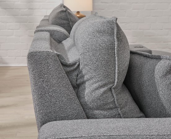 Reclining fabric sectional sofa
