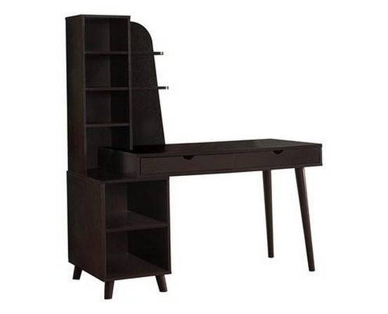 Bookcase Office Desk by Monarch