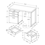 Computer Desk With Storage by Monarch