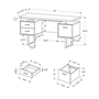 Computer Desk With Storage by Monarch