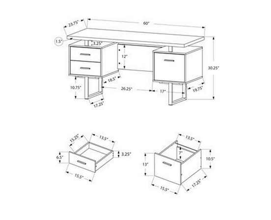 Computer Desk With Storage by Monarch