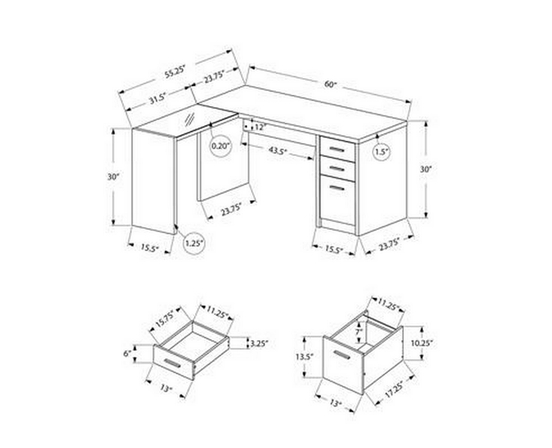 Office Desks Corner Desks by Monarch