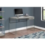 Tempered Glass Office Desk by Monarch